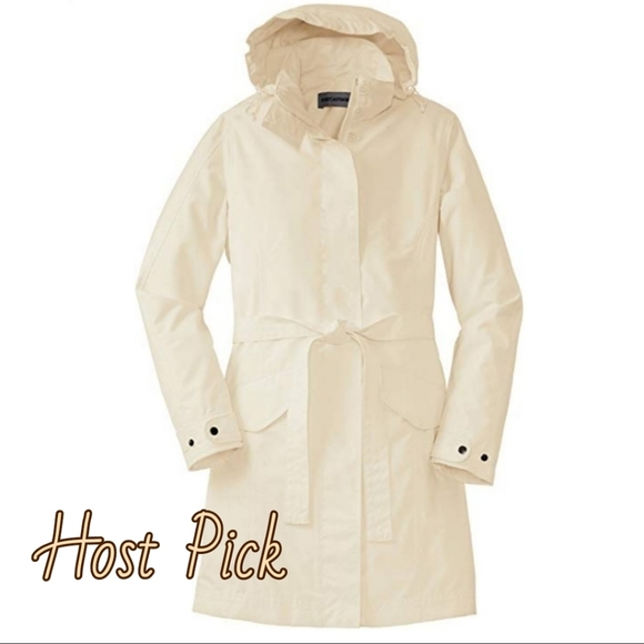 Port Authority Jackets & Blazers - Port Authority Ladies Trench Coat L789 Ivory 2X